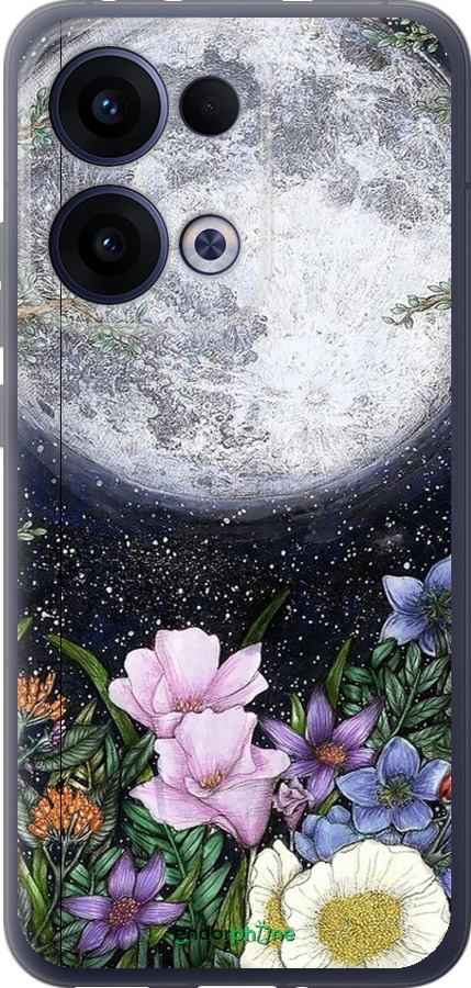 Силиконовый чехол Полночь в саду II для Oppo Reno13 5G - 6424u-3944 изображение 