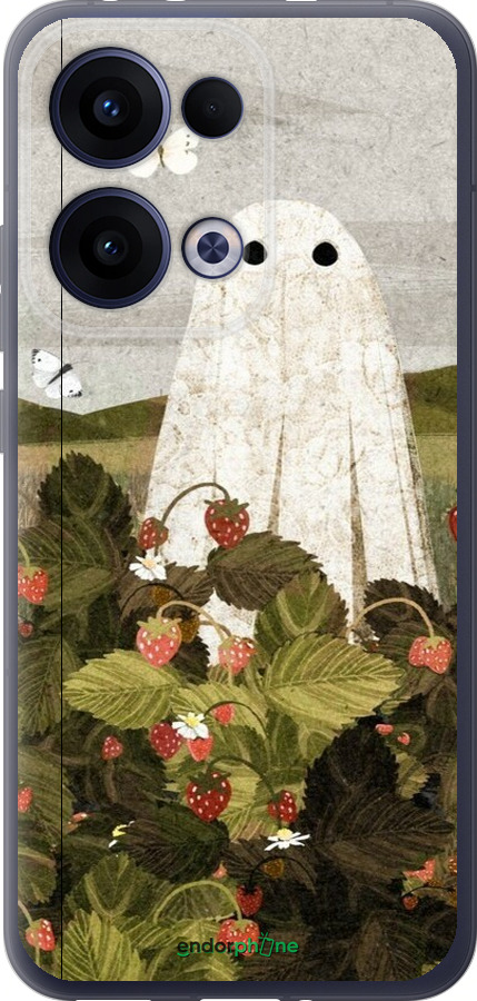 Силиконовый чехол Клубничные поля и привидения для Oppo Reno13 5G - 6426u-3944 изображение 