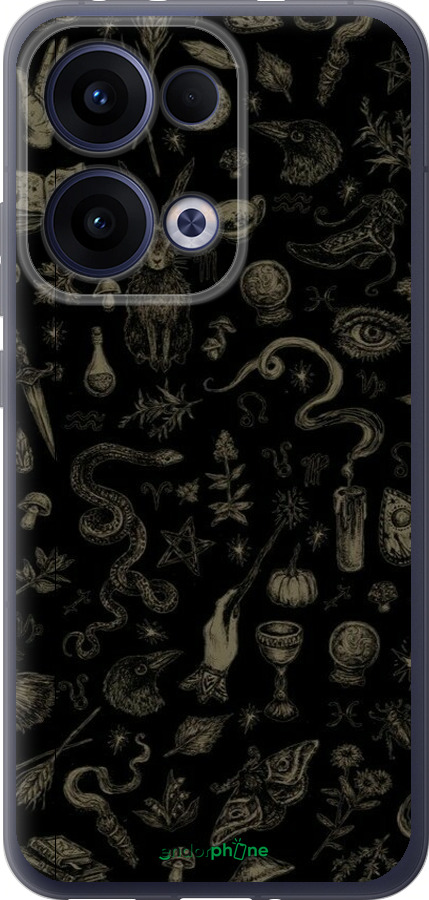 Силиконовый чехол Мистический коллаж с травами и магическими символами для Oppo Reno13 5G - 6428u-3944 изображение 