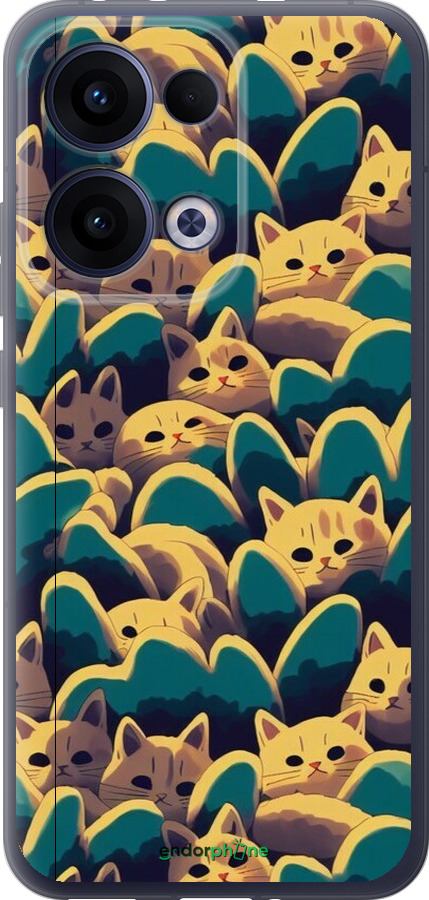 Силіконовий чехол Із зображенням котиків для Oppo Reno13 5G - 6429u-3944 изображение 