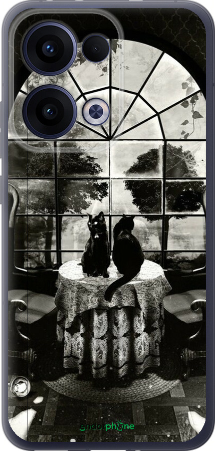 Силиконовый чехол Череп и коты для Oppo Reno13 5G - 6432u-3944 изображение 