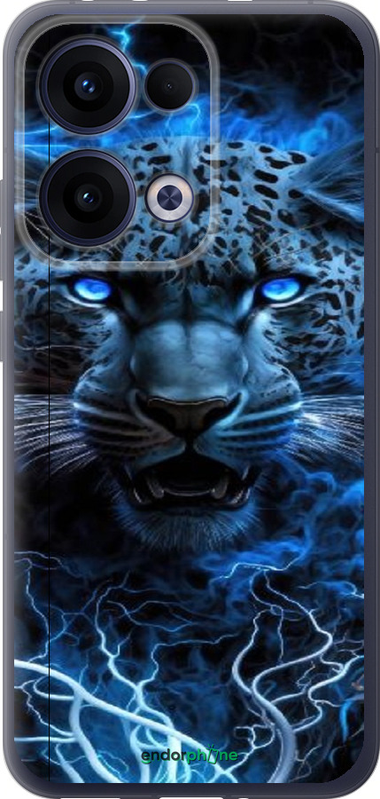 Силиконовый чехол Ледяной леопард для Oppo Reno13 5G - 6460u-3944 изображение 