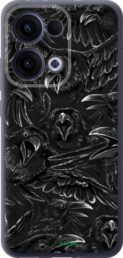 Силиконовый чехол Воронья ярость для Oppo Reno13 5G - 6474u-3944 изображение 