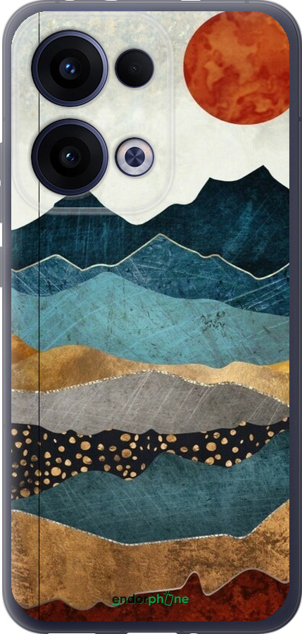 Силиконовый чехол Янтарный закат для Oppo Reno13 5G - 6475u-3944 изображение 