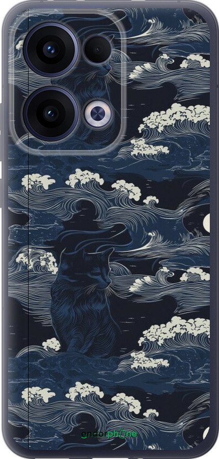 Силиконовый чехол Морская тематика в стиле арт-деко для Oppo Reno13 5G - 6520u-3944 изображение 