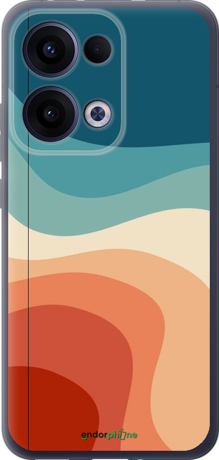 Силиконовый чехол В стиле ретро с волнами для Oppo Reno13 5G - 6531u-3944 изображение 