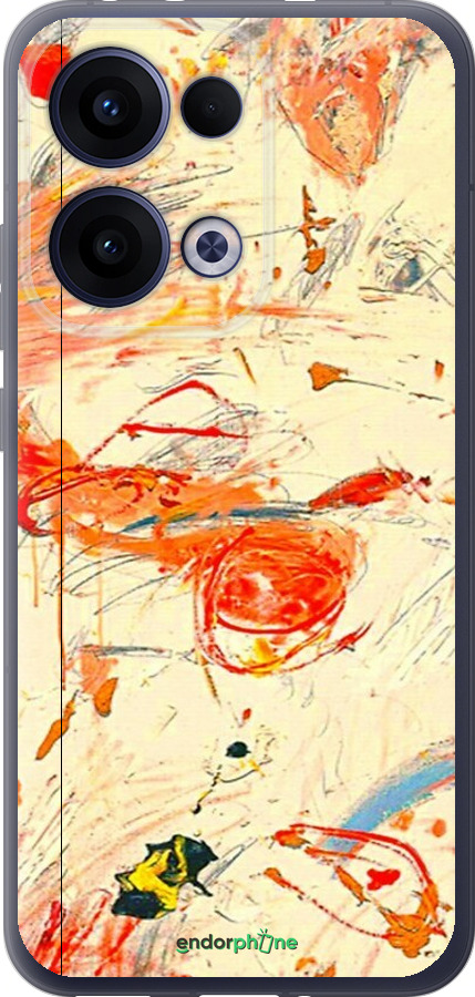 Силиконовый чехол Динамичная картина с хаотичными мазками для Oppo Reno13 5G - 6540u-3944 изображение 