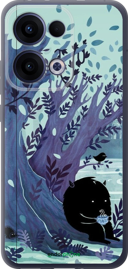 Силиконовый чехол Арт принт Тихое место чая для Oppo Reno13 5G - 6544u-3944 изображение 