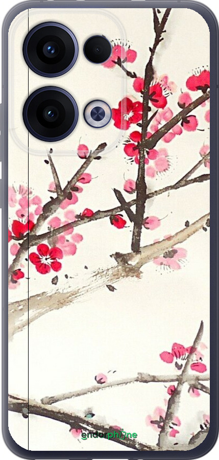 Силіконовий чехол Принт із зображенням цвітіння сакури для Oppo Reno13 5G - 6545u-3944 изображение 