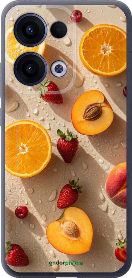 Силиконовый чехол Фрукты 3 для Oppo Reno13 5G - 6703u-3944 изображение 