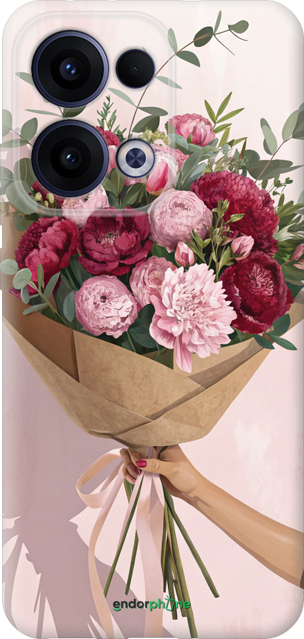 Силиконовый чехол Пионы 1 для Oppo Reno13 5G - 6705u-3944 изображение 