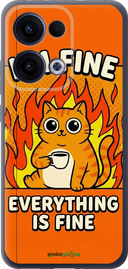 Силиконовый чехол Funny Cat для Oppo Reno13 5G - 6786u-3944 изображение 