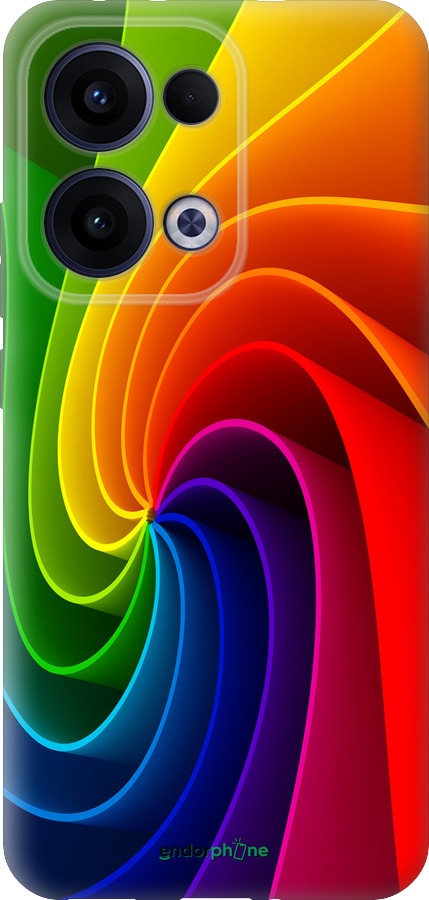 Силіконовий чехол Райдужний вихор для Oppo Reno13 5G - 747u-3944 изображение 