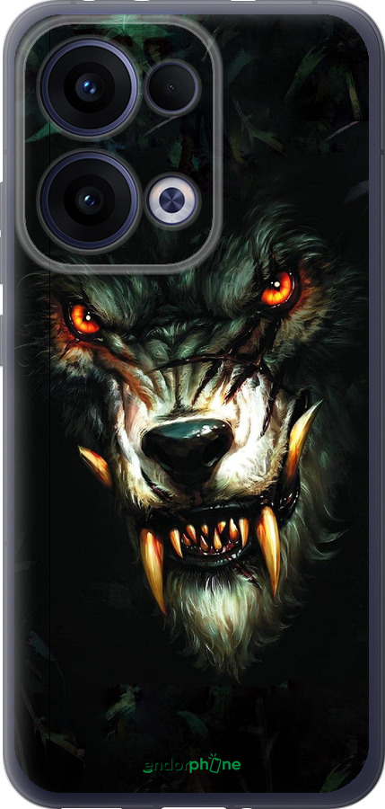 Силиконовый чехол Дьявольский волк для Oppo Reno13 5G - 833u-3944 изображение 
