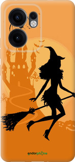 Силиконовый чехол Ведьма на метле для Oppo Reno13 F 5G / Reno13 F 4G - 1184u-3955 изображение 