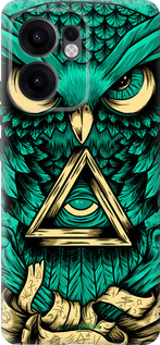 Силиконовый чехол Сова Арт-тату для Oppo Reno13 F 5G / Reno13 F 4G - 3971u-3955 изображение 