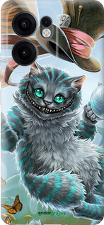 Силиконовый чехол Чеширский кот 2 для Oppo Reno13 F 5G / Reno13 F 4G - 3993u-3955 изображение 