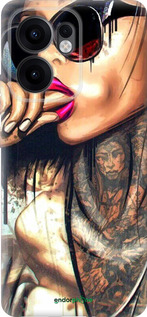 Силиконовый чехол Девушка в тату для Oppo Reno13 F 5G / Reno13 F 4G - 4001u-3955 изображение 
