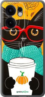 Силиконовый чехол Осенний кот для Oppo Reno13 F 5G / Reno13 F 4G - 4026u-3955 изображение 