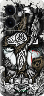 Силиконовый чехол Тату Викинг для Oppo Reno13 F 5G / Reno13 F 4G - 4098u-3955 изображение 