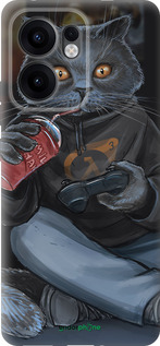 Силиконовый чехол gamer cat для Oppo Reno13 F 5G / Reno13 F 4G - 4140u-3955 изображение 