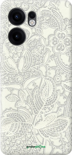 Силіконовий чехол Біле мереживо для Oppo Reno13 F 5G / Reno13 F 4G - 4383u-3955 изображение 