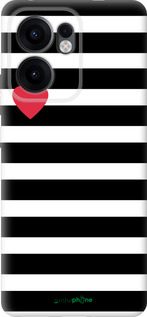 Силиконовый чехол Черно-белые полосы для Oppo Reno13 F 5G / Reno13 F 4G - 4461u-3955 изображение 