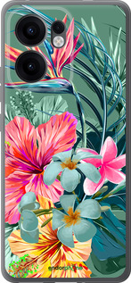 Силіконовий чехол Тропічні квіти v1 для Oppo Reno13 F 5G / Reno13 F 4G - 4667u-3955 изображение 