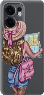 Силіконовий чехол Дівчина з картою для Oppo Reno13 F 5G / Reno13 F 4G - 4704u-3955 изображение 