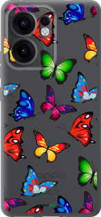 Силиконовый чехол Красочные мотыльки для Oppo Reno13 F 5G / Reno13 F 4G - 4761u-3955 изображение 