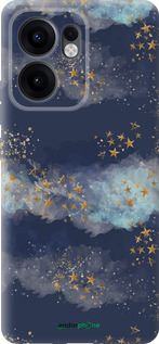 Силиконовый чехол Ночь золотые звезды для Oppo Reno13 F 5G / Reno13 F 4G - 5421u-3955 изображение 