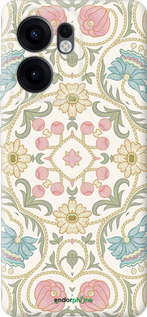 Силиконовый чехол Цветочный орнамент v2 для Oppo Reno13 F 5G / Reno13 F 4G - 5513u-3955 изображение 
