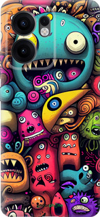 Силиконовый чехол Cмешные монстры для Oppo Reno13 F 5G / Reno13 F 4G - 5549u-3955 изображение 