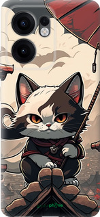 Силіконовий чехол Японія - кіт на даху для Oppo Reno13 F 5G / Reno13 F 4G - 5582u-3955 изображение 