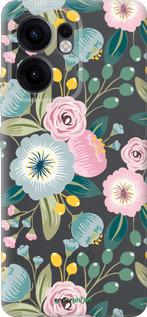 Силиконовый чехол Цветочные обои v2 для Oppo Reno13 F 5G / Reno13 F 4G - 5602u-3955 изображение 
