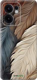 Силиконовый чехол Листья в стиле бохо для Oppo Reno13 F 5G / Reno13 F 4G - 5643u-3955 изображение 