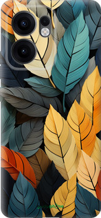 Силиконовый чехол Кольорове листя для Oppo Reno13 F 5G / Reno13 F 4G - 5644u-3955 изображение 