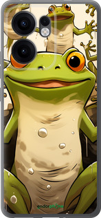 Силіконовий чехол Весела жаба для Oppo Reno13 F 5G / Reno13 F 4G - 5658u-3955 изображение 