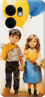 Силиконовый чехол Дети с шариками для Oppo Reno13 F 5G / Reno13 F 4G - 5659u-3955 изображение 