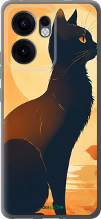 Силиконовый чехол 'Черная кошка v2' для Oppo Reno13 F 5G / Reno13 F 4G изображение 8