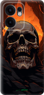 Силиконовый чехол Череп в пещере для Oppo Reno13 F 5G / Reno13 F 4G - 5959u-3955 изображение 