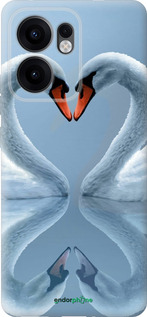 Силиконовый чехол Лебеди для Oppo Reno13 F 5G / Reno13 F 4G - 6007u-3955 изображение 
