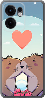 Силіконовий чехол Капібара кохання для Oppo Reno13 F 5G / Reno13 F 4G - 6027u-3955 изображение 