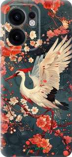 Силіконовий чехол Сакура та лелека для Oppo Reno13 F 5G / Reno13 F 4G - 6108u-3955 изображение 