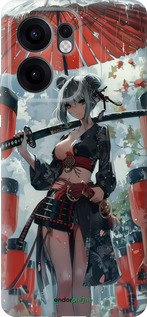 Силиконовый чехол Гейша-воин для Oppo Reno13 F 5G / Reno13 F 4G - 6124u-3955 изображение 