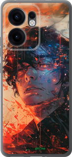 Силиконовый чехол Лицо в пламени для Oppo Reno13 F 5G / Reno13 F 4G - 6127u-3955 изображение 