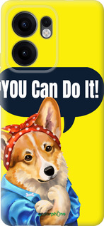 Силиконовый чехол чехол с корги You Can Do It для Oppo Reno13 F 5G / Reno13 F 4G - 6184u-3955 изображение 