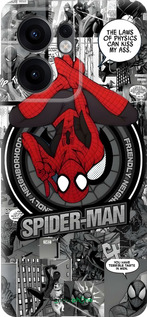 Силиконовый чехол Человек паук для Oppo Reno13 F 5G / Reno13 F 4G - 6279u-3955 изображение 