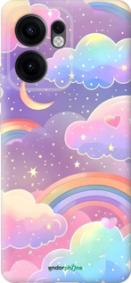 Силиконовый чехол Облака и радуга для Oppo Reno13 F 5G / Reno13 F 4G - 6312u-3955 изображение 