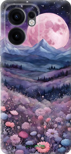 Силиконовый чехол Ночь луна арт для Oppo Reno13 F 5G / Reno13 F 4G - 6319u-3955 изображение 